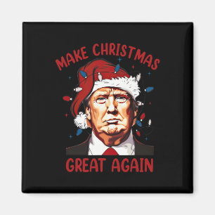 Make Christmas Great Again Funny Santa Trump 2024  Magnet