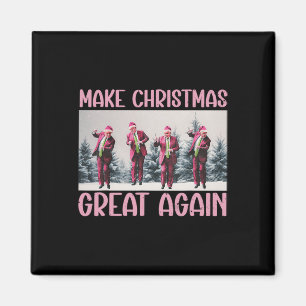 Make Christmas Great Again Funny Santa Trump 2024 Magnet