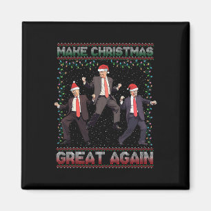 Make Christmas Great Again Funny Santa Trump 2024 Magnet