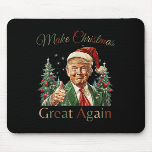 Make Christmas Great Again Funny Santa Trump 2024 Mouse Pad