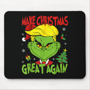 Make Christmas Great Again Funny Santa Trump 2024 Mouse Pad