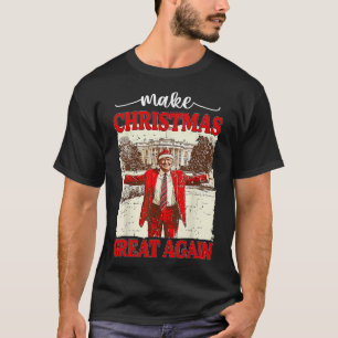 Make Christmas Great Again Funny Santa Trump 2024 T-Shirt