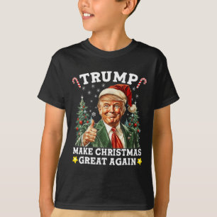 Make Christmas Great Again Funny Santa Trump 2024 T-Shirt