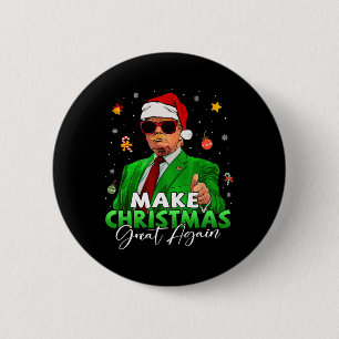 Make Christmas Great Again Funny Santa Trump Chris 6 Cm Round Badge
