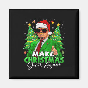 Make Christmas Great Again Funny Santa Trump Chris Magnet