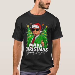 Make Christmas Great Again Funny Santa Trump Chris T-Shirt