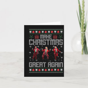 Make Christmas Great Again Funny Santa Trump Dance Card