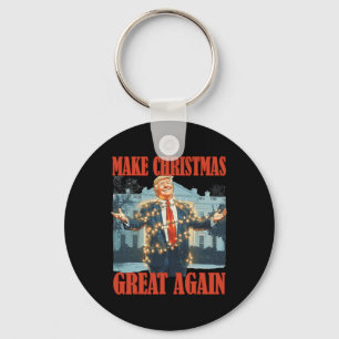 Make Christmas Great Again Funny Santa Trump Xmas  Key Ring