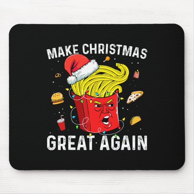 Make Christmas Great Again Funny Santa Trump Xmas  Mouse Pad (Front)