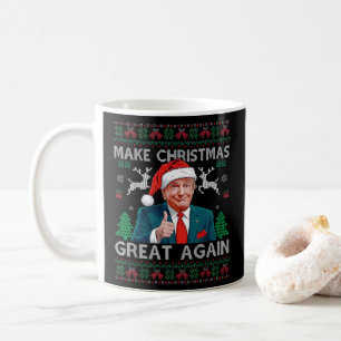 Make Christmas Great Again Funny Trump Xmas Coffee Mug