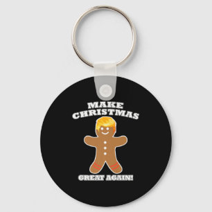 Make Christmas Great Again Ginger Bread Man Trump  Key Ring