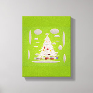 Make Christmas great again pale green snow baubles Canvas Print