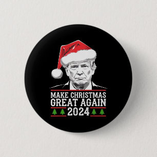 Make Christmas Great Again Santa Funny Trump Xmas  6 Cm Round Badge