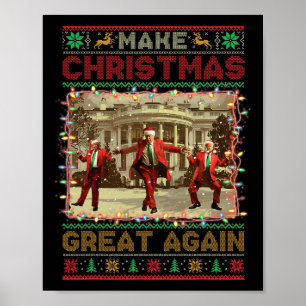 Make Christmas Great Again Santa Funny Trump Xmas  Poster