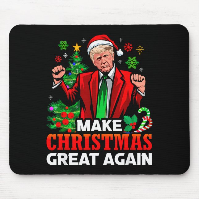 Make Christmas Great Again Santa President Trump _ Mouse Pad (Front)
