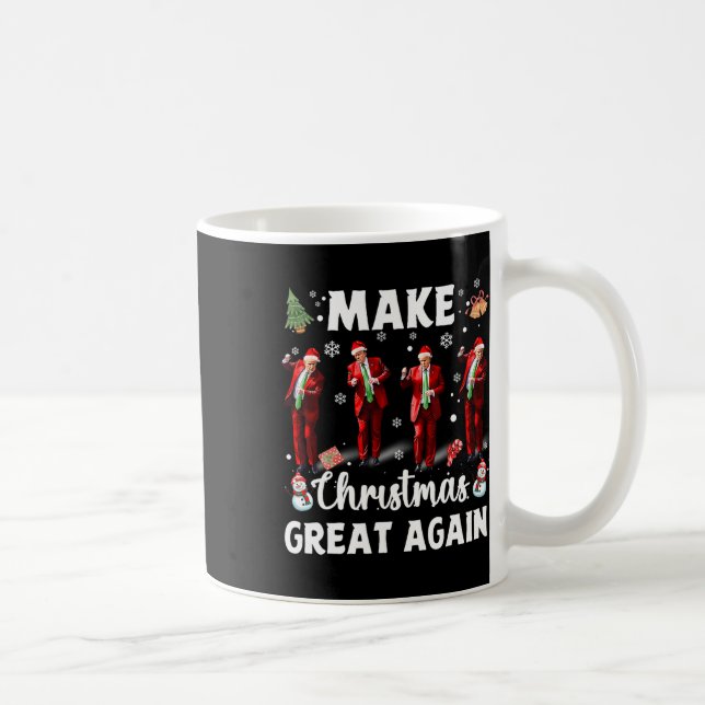 Make Christmas Great Again Santa Trump Dance  Coffee Mug (Right)