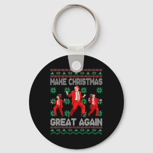 Make Christmas Great Again Santa Trump Dance Xmas Key Ring