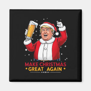 Make Christmas Great Again Trump American Flag Tru Magnet