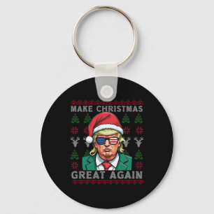 Make Christmas Great Again-trump Christmas Funny Key Ring