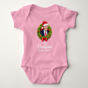 Make Christmas Great Again Trump MAGA funny gift Baby Bodysuit