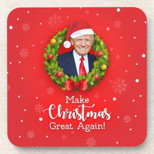 Make Christmas Great Again Trump MAGA funny gift Coaster