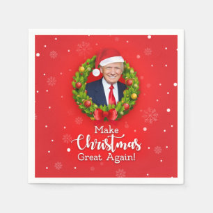 Make Christmas Great Again Trump MAGA funny gift Napkin