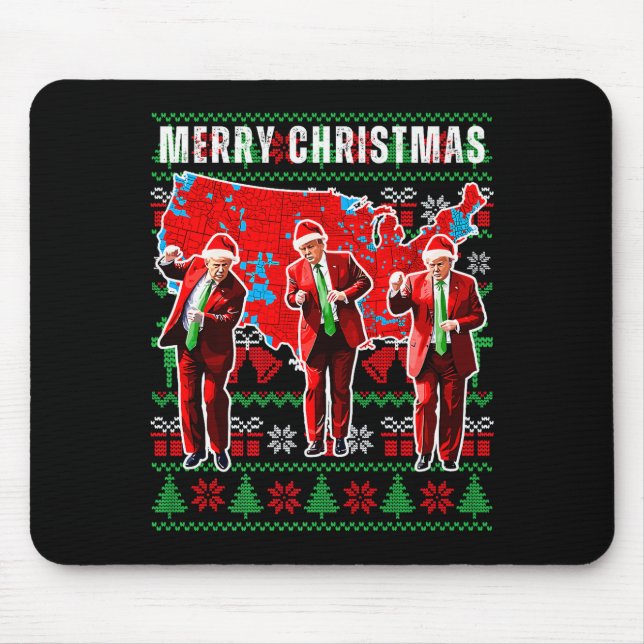Make Christmas Great Again Trump Pajamas Ugly Prem Mouse Pad (Front)