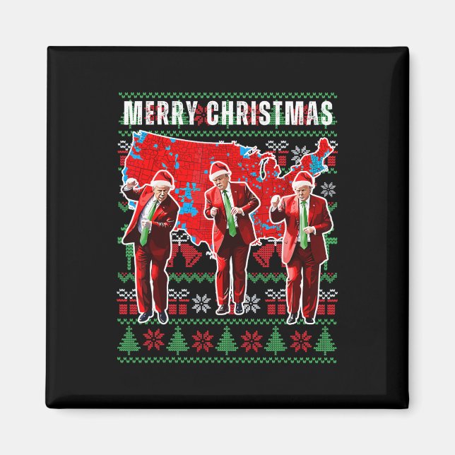 Make Christmas Great Again Trump Pyjamas Ugly  Magnet (Front)