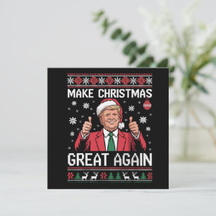 Make Christmas Great Again Trump Pyjamas Ugly Xmas Invitation