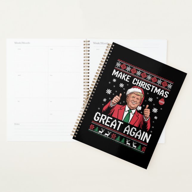 Make Christmas Great Again Trump Pyjamas Ugly Xmas Planner (Display)