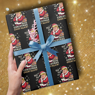 Make Christmas Great Again Trump Santa Claus Wrapping Paper