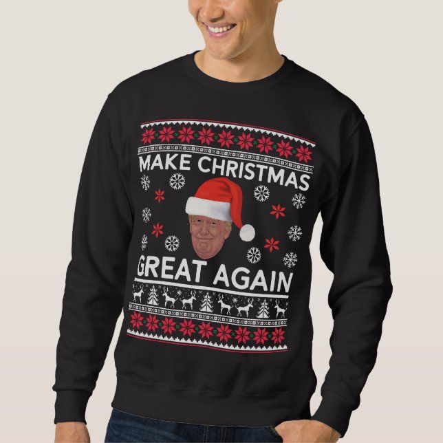 Make Christmas Great Again Ugly Christmas Sweater (Front)