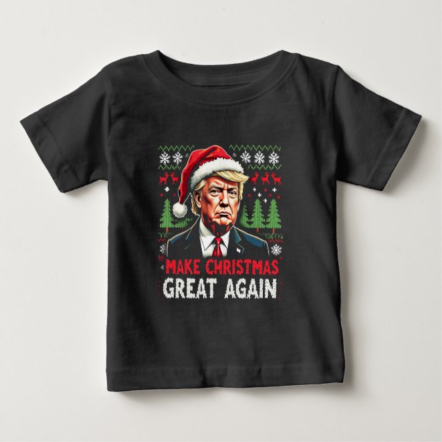 Make Christmas Great Again Ugly Xmas Sweater Trump (Front)