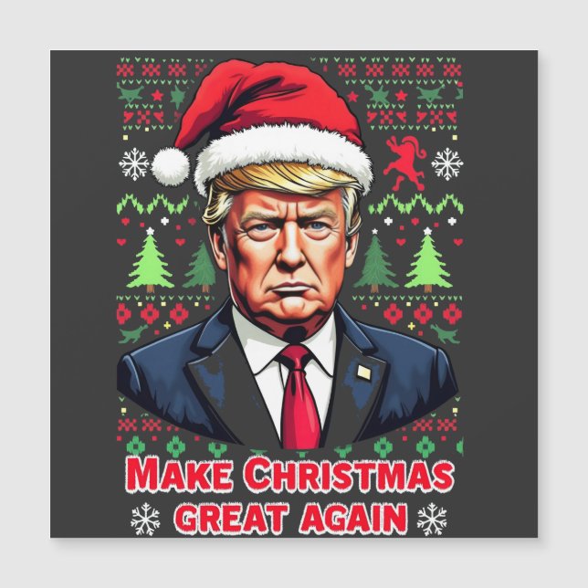 Make Christmas Great Again Ugly Xmas Sweater trump (Front)