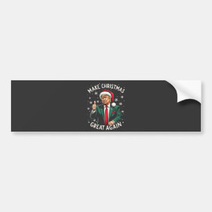Make Christmas Great Again Ugly Xmas Sweater Trump Bumper Sticker