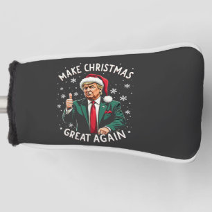 Make Christmas Great Again Ugly Xmas Sweater Trump Golf Head Cover