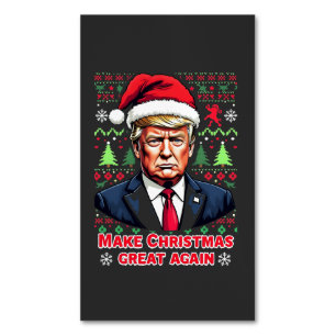 Make Christmas Great Again Ugly Xmas Sweater trump Magnetic Business Card
