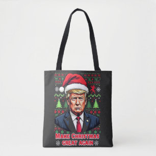 Make Christmas Great Again Ugly Xmas Sweater trump Tote Bag