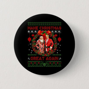 Make Christmas Great Again Xmas Funny Trump Pajama 6 Cm Round Badge