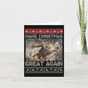Make Christmas Great Again Xmas Funny Trump Pajama Card