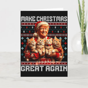 Make Christmas Great Again Xmas Funny Trump Pajama Card
