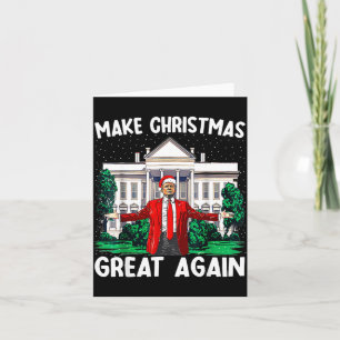 Make Christmas Great Again Xmas Funny Trump Pajama Card