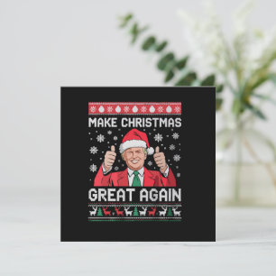 Make Christmas Great Again Xmas Funny Trump Pajama Invitation