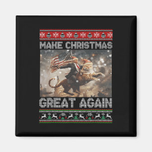 Make Christmas Great Again Xmas Funny Trump Pajama Magnet