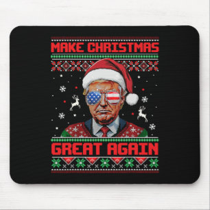Make Christmas Great Again Xmas Funny Trump Pajama Mouse Pad