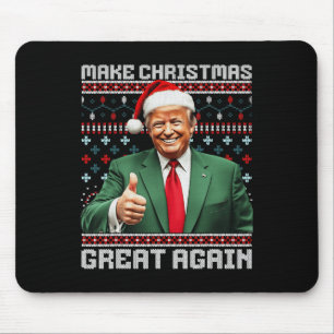 Make Christmas Great Again Xmas Funny Trump Pajama Mouse Pad