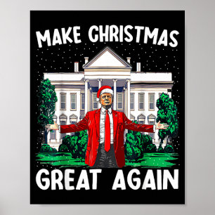 Make Christmas Great Again Xmas Funny Trump Pajama Poster