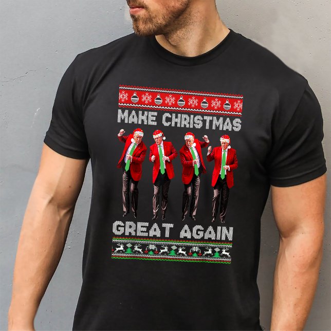 Make Christmas Great Again Xmas Funny Trump T-Shirt (Creator Uploaded)
