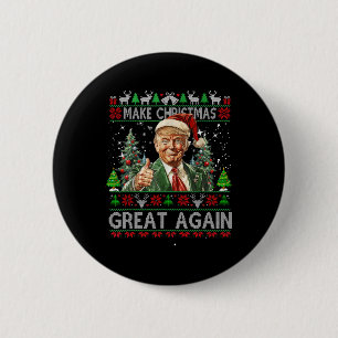 Make Christmas Great Again Xmas Santa Trump 2024 F 6 Cm Round Badge