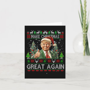 Make Christmas Great Again Xmas Santa Trump 2024 F Card